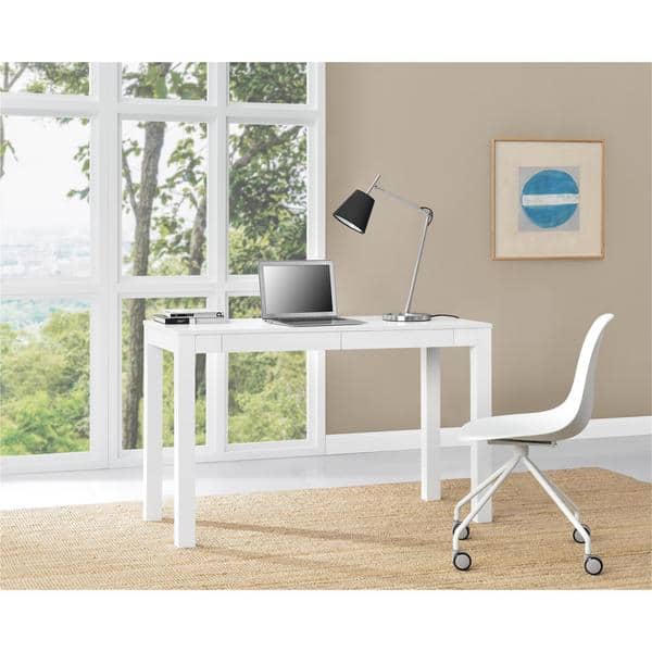 Shop Porch Den Alley White Xl Desk With 2 Drawers Overstock