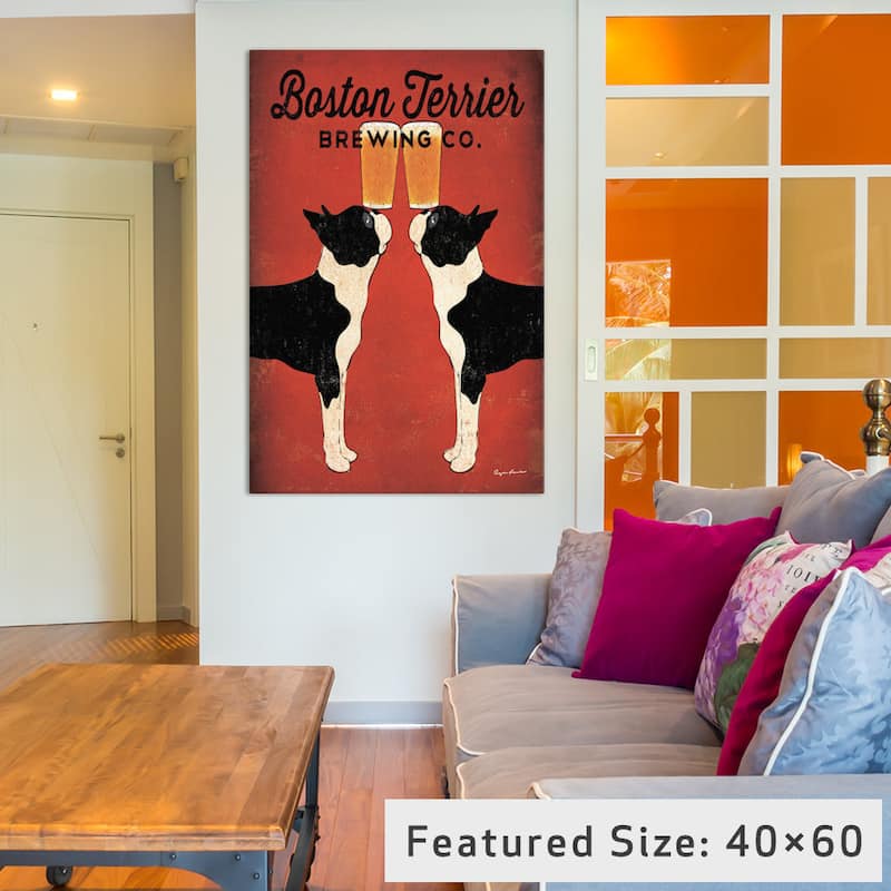 iCanvas Boston Terrier Brewing Co. by Ryan Fowler Canvas Print