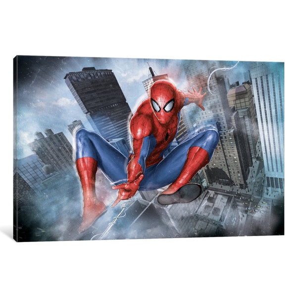 iCanvas Ultimate Spider-Man: Swinging Through The City Classic ...