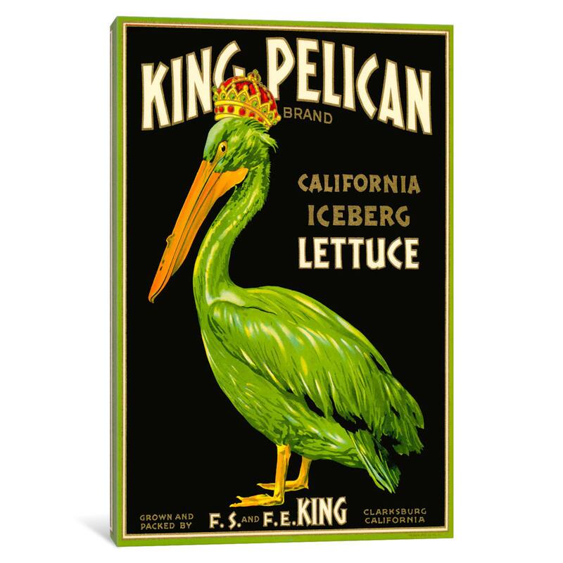 iCanvas King Pelican Brand Lettuce by Print Collection Canvas Print