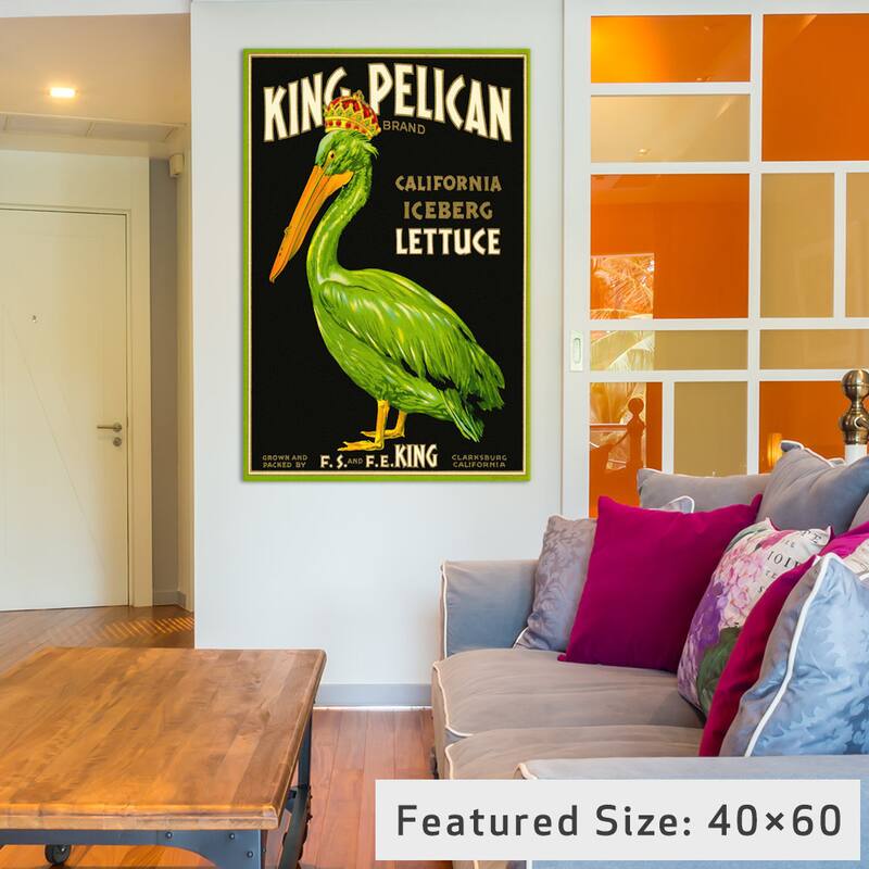iCanvas King Pelican Brand Lettuce by Print Collection Canvas Print