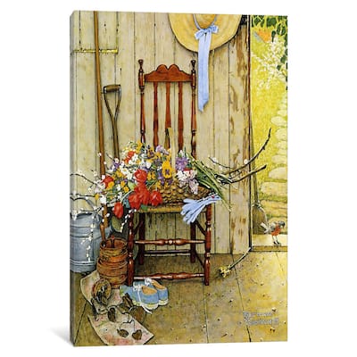 iCanvas Spring Flowers by Norman Rockwell Canvas Print