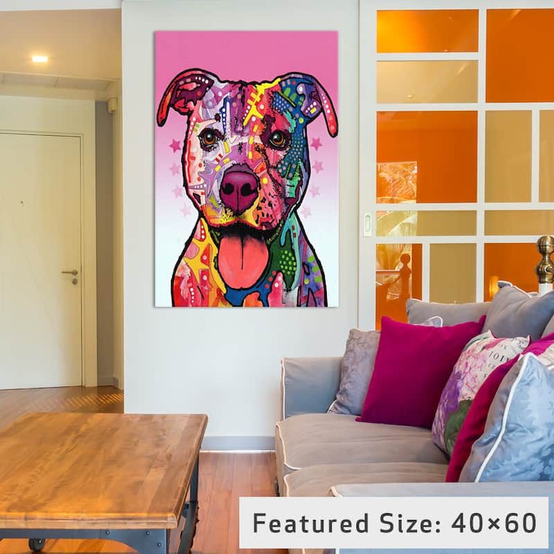 Icanvas Cherish The Pit Bull By Dean Russo Canvas Print - Bed Bath 