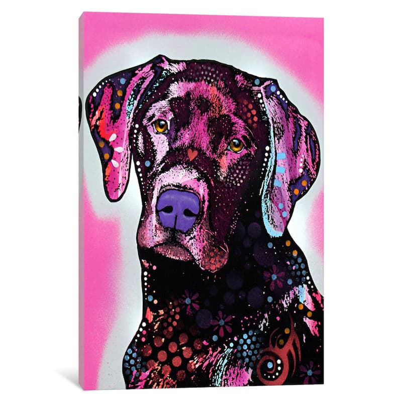 iCanvas Black Lab by Dean Russo Canvas Print