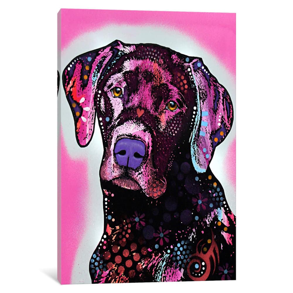 iCanvas Black Lab by Dean Russo Canvas Print