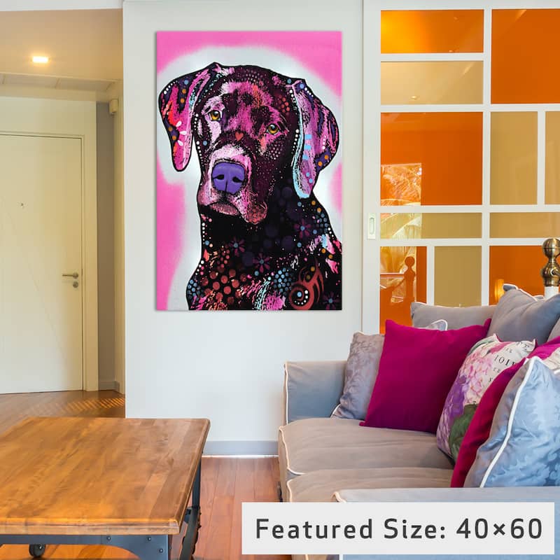 iCanvas Black Lab by Dean Russo Canvas Print