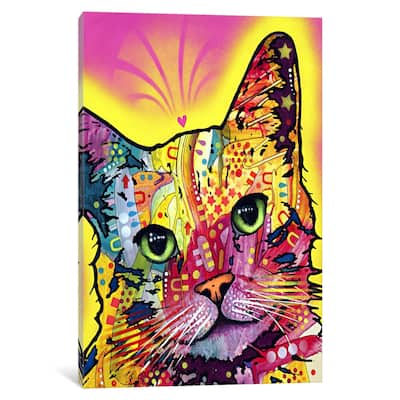 iCanvas Tilt Cat by Dean Russo Canvas Print