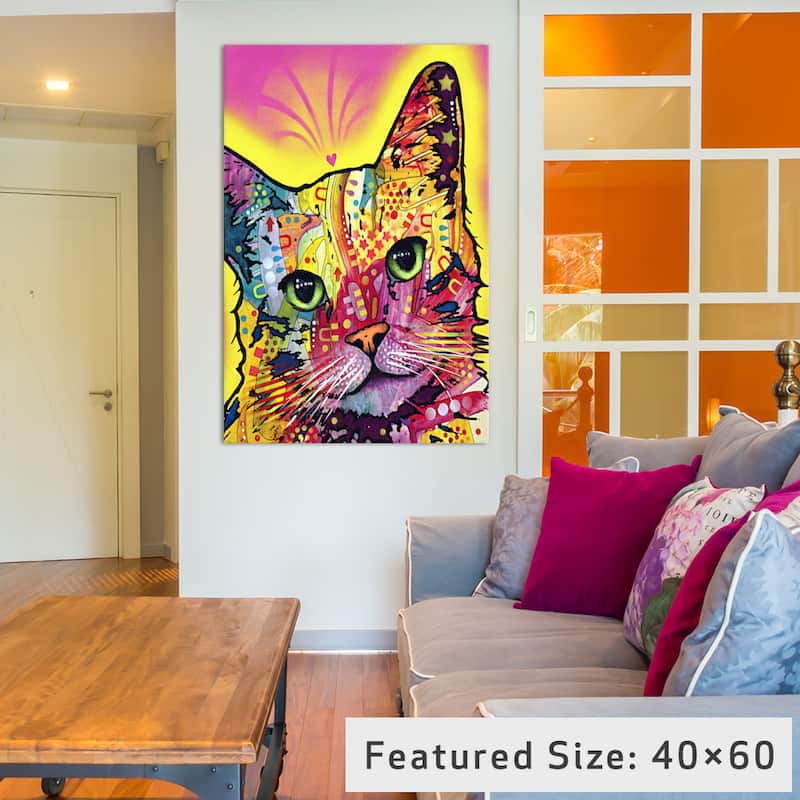 iCanvas Tilt Cat by Dean Russo Canvas Print