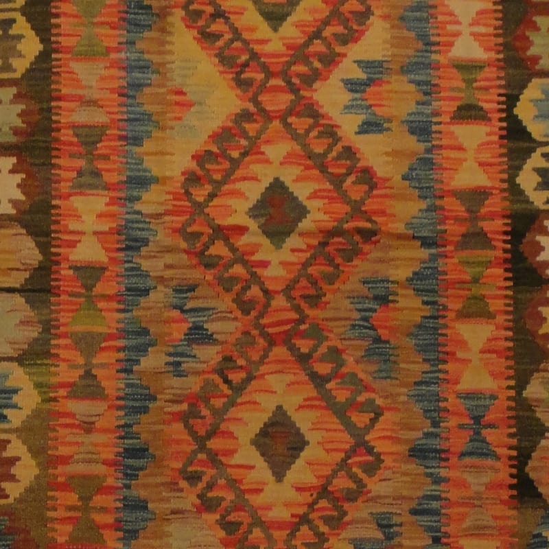 Handmade Wool Kilim Rug (Afghanistan) - 3'4 x 5'11