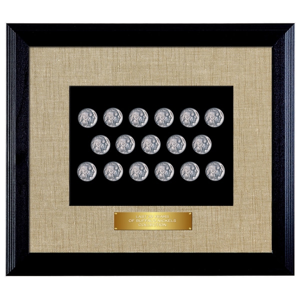 American Coin Treasures 'Last 20 Years of Buffalo Nickels' in Wood Frame