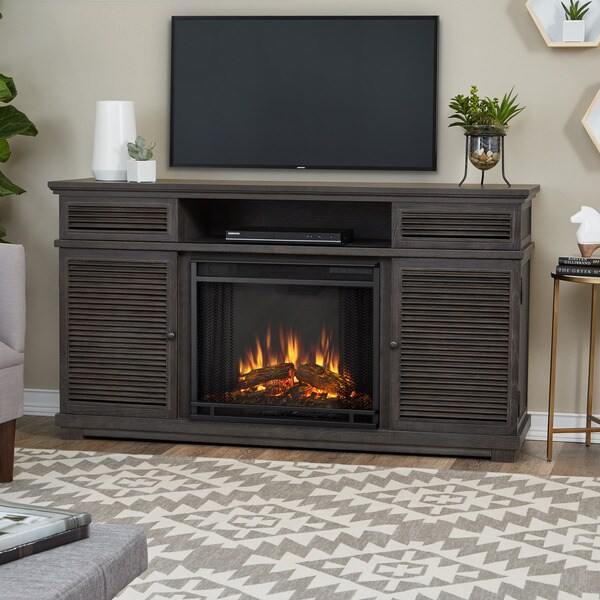 Real Flame Cavallo Electric Entertainment Fireplace Gray ...
