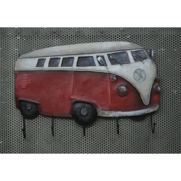 Urban Port Rustic Red/White Van Wall Hooks