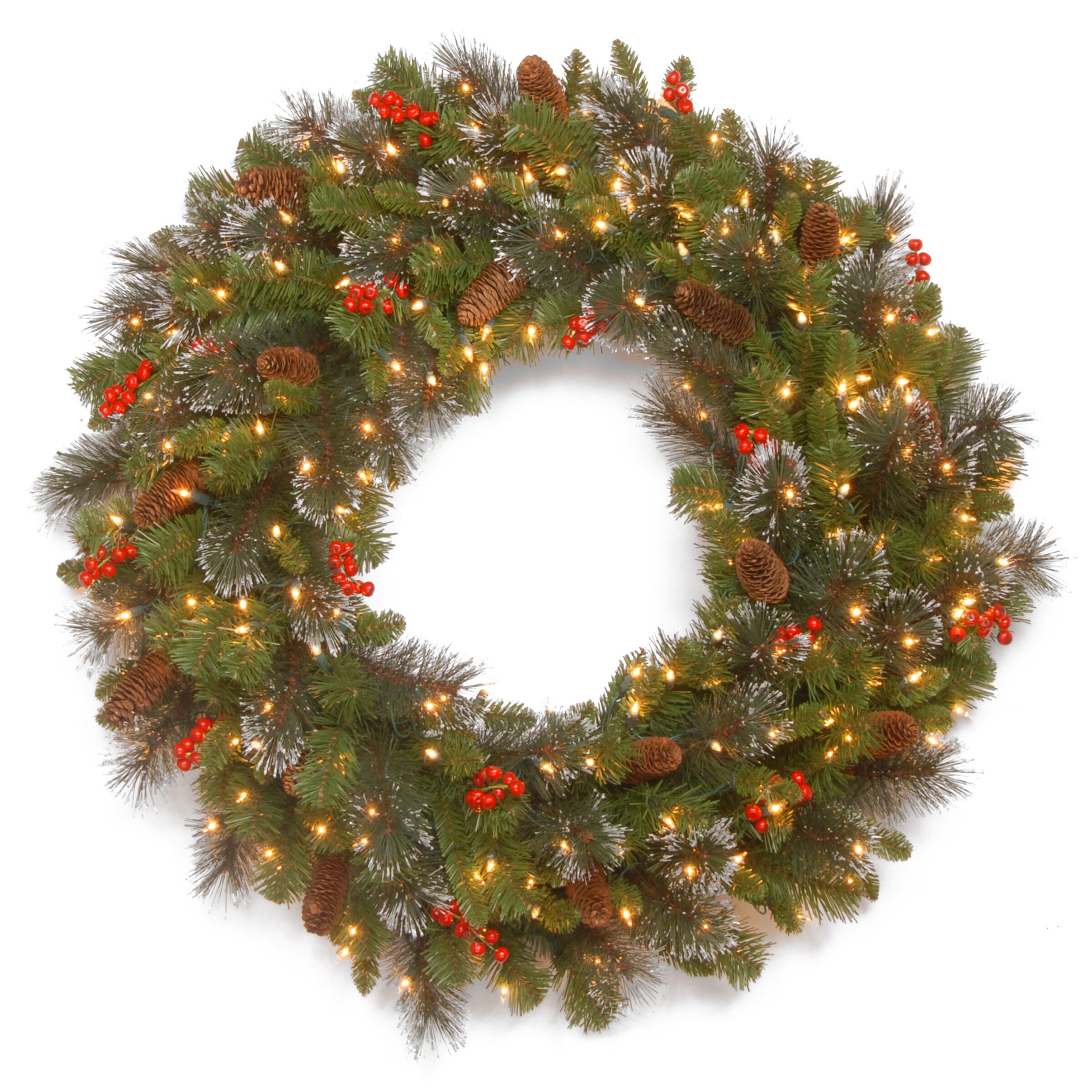 Cordless Christmas Wreath With Timer - Christmas Lights 2021