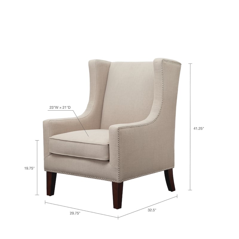 Madison Park Weston Linen Wing Chair