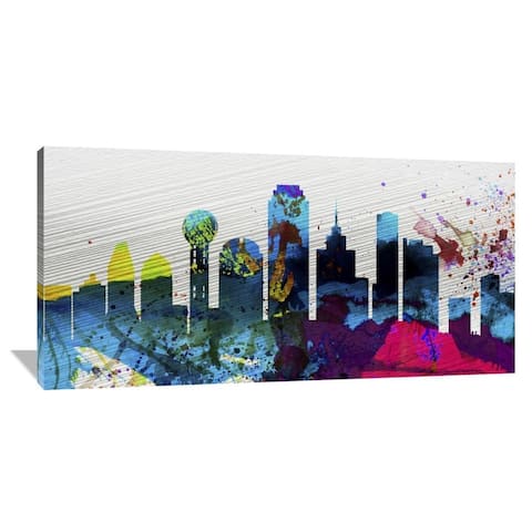 Naxart Studio 'Dallas City Skyline' Stretched Canvas Wall Art