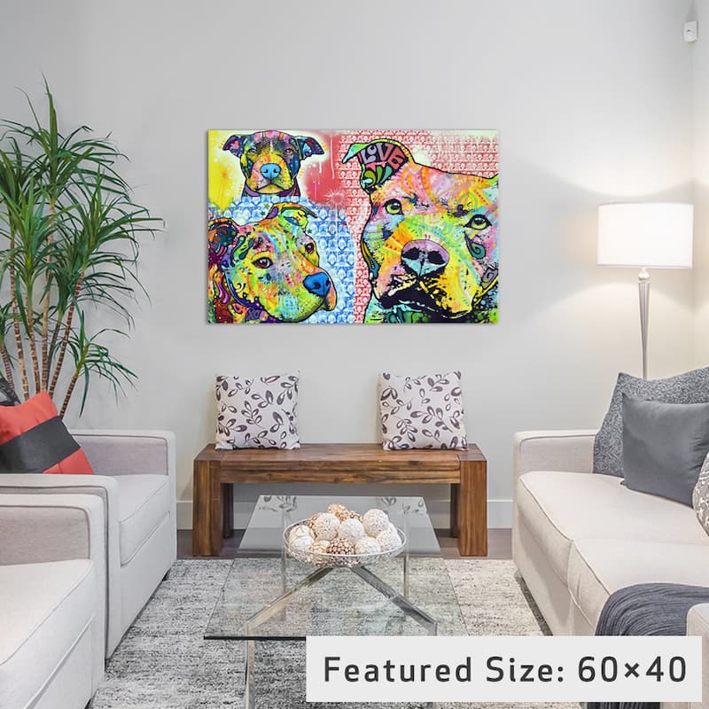 iCanvas Thoughtful Pit Bull This Years II by Dean Russo Canvas Print