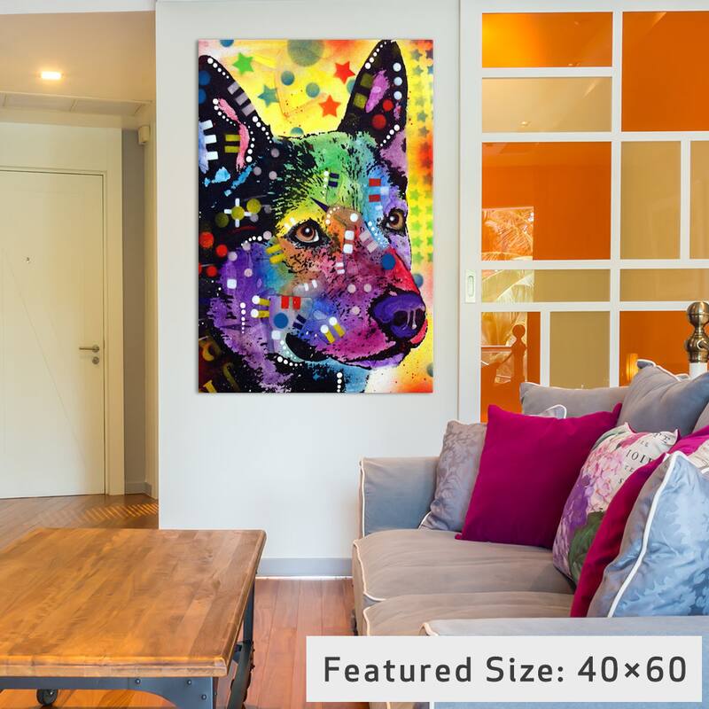 iCanvas Aus Cattle Dog by Dean Russo Canvas Print