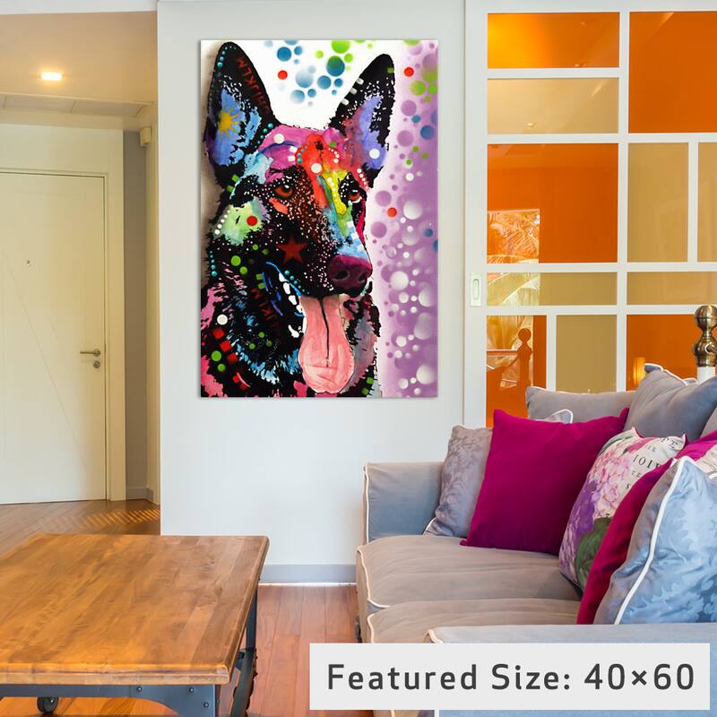iCanvas German Shepherd by Dean Russo Canvas Print