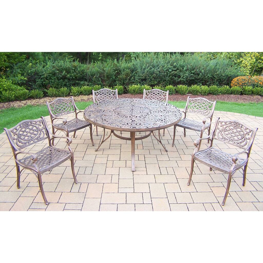 Oakland Living Outdoor Dining Table and 6 Chairs (7-piece Set)
