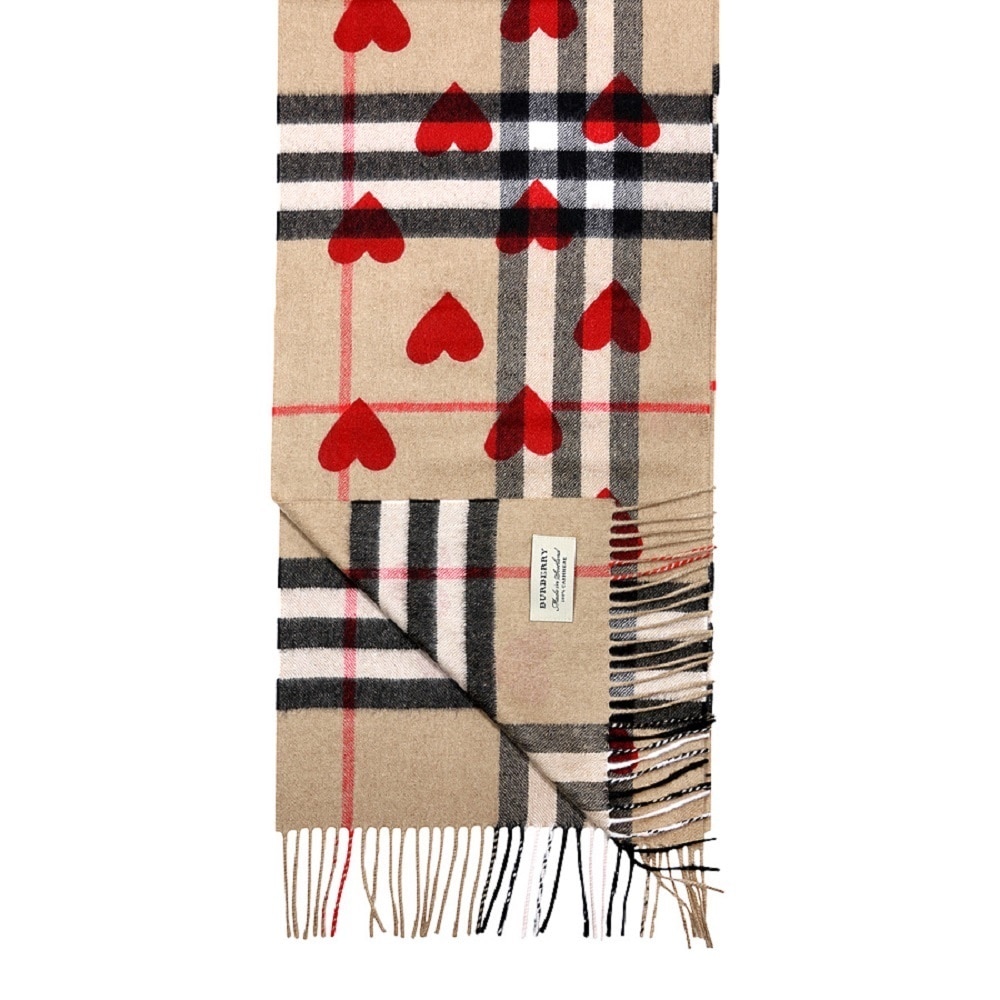 burberry scarf red hearts
