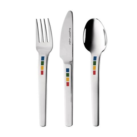 Ralph Kramer Silver-colored Stainless Steel Childrens Swipswap Flatware Set (3-Piece Set) - Silver