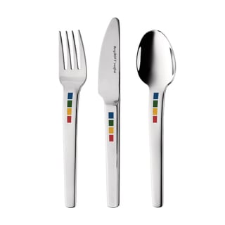 BergHOFF 3Pc Children's Swipswap Flatware set, 18/10 Stainless Steel - Silver
