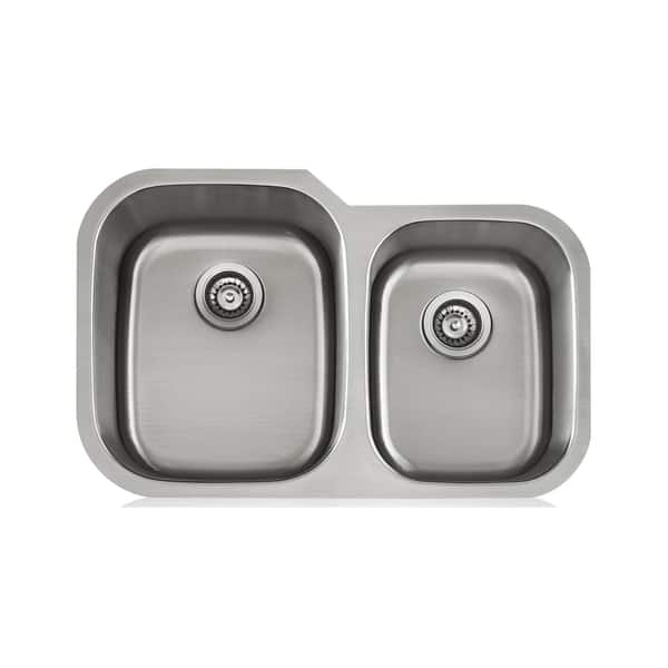 Lenova Satinfinished 16gauge Stainless Steel Double Unequal Sink