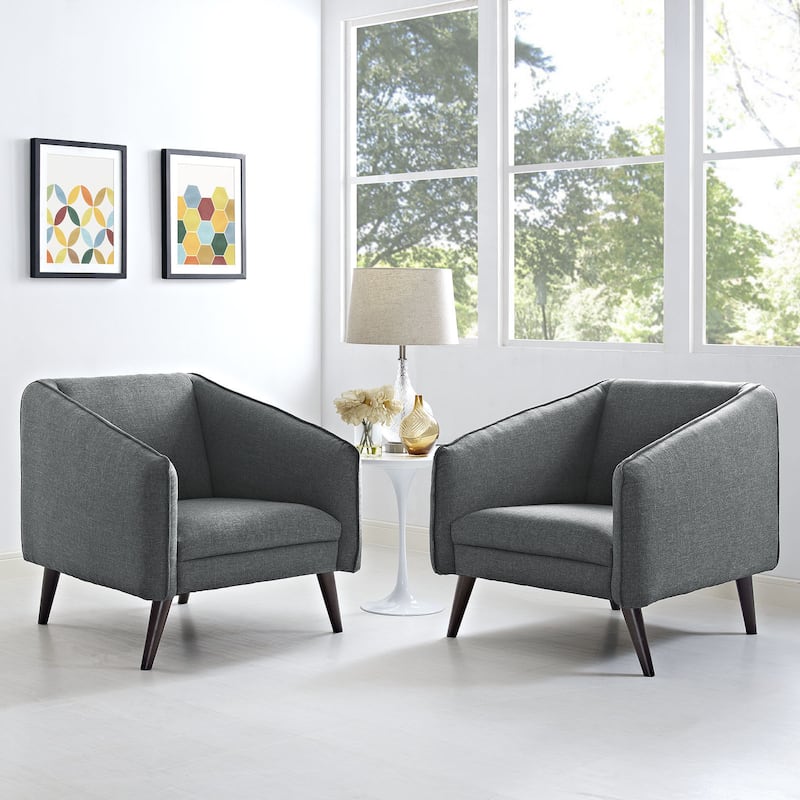 Slide Set of 2 Mid-Century Modern Armchairs