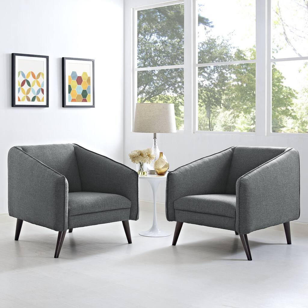 Slide Set of 2 Mid-Century Modern Armchairs
