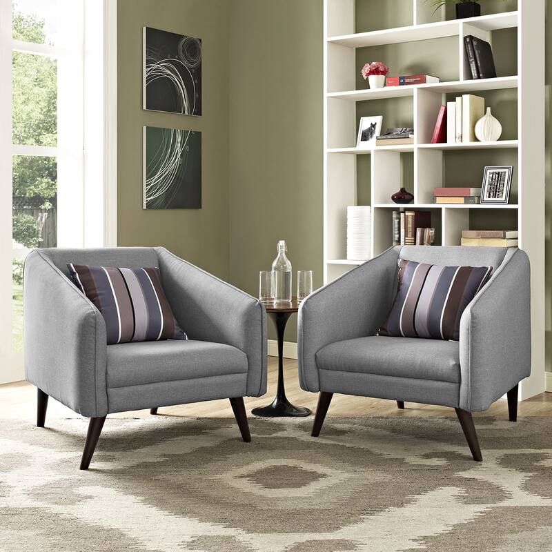Slide Set of 2 Mid-Century Modern Armchairs