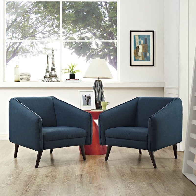 Slide Set of 2 Mid-Century Modern Armchairs