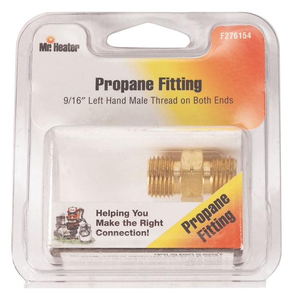 Mr Heater F276152 1//4-Inch Male Pipe Thread x 9//16-Inch Left Hand Male Thread Fitting