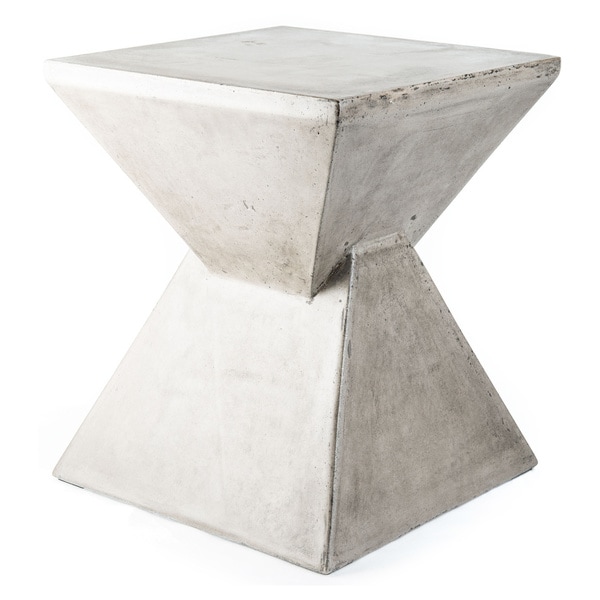 Handmade Eco-concrete Hourglass End Table (Vietnam)