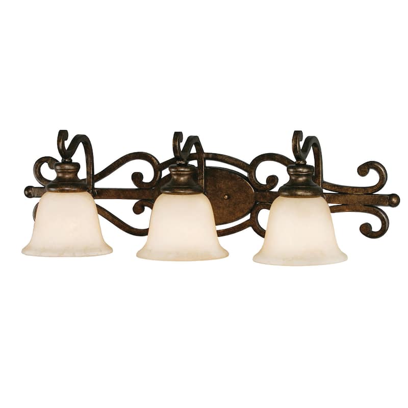 Golden Lighting's Heartwood 3-light Bath Vanity - Burnt Sienna