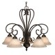 preview thumbnail 1 of 0, Golden Lighting's Homestead Bronze-finished Steel 5-light Nook Chandelier