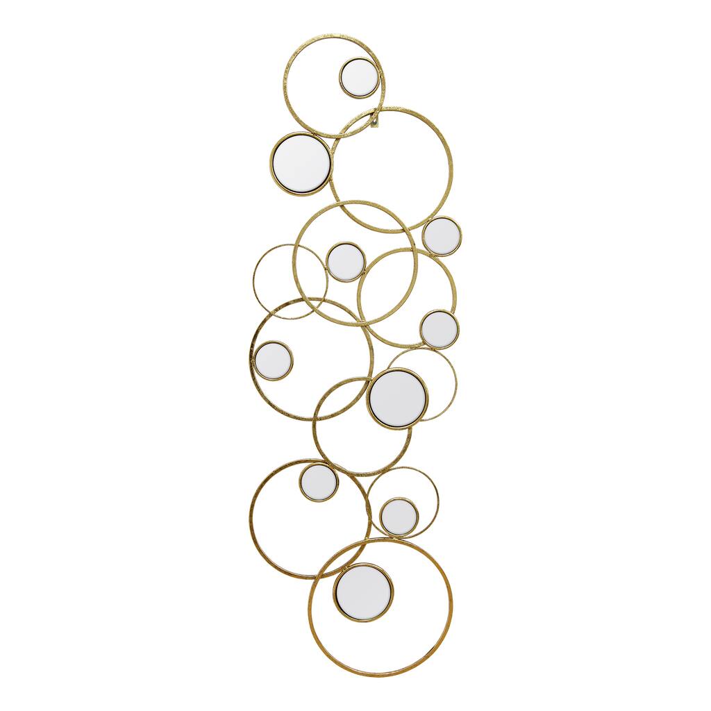 Stratton Home Gold-tone Metal Geometric Mirror Wall Decor