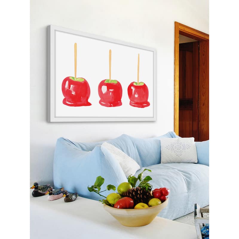 Marmont Hill - 'Candy Apples' by Molly Rosner Framed Painting Print - Multi-Color