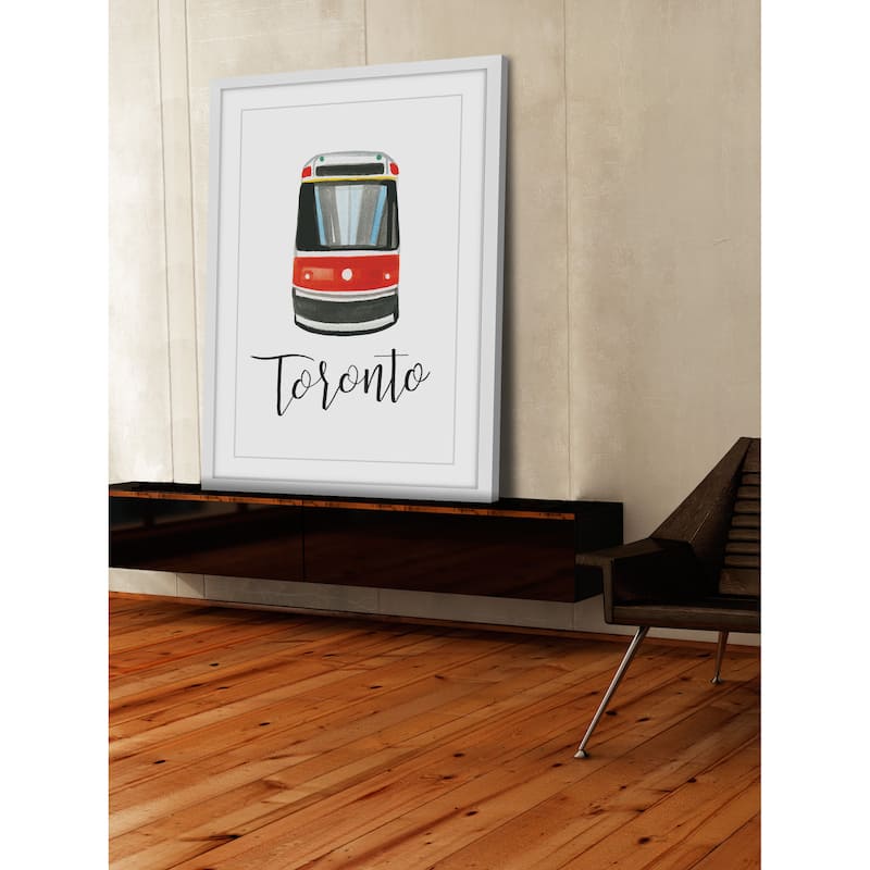 Marmont Hill - 'Autobus' by Molly Rosner Framed Painting Print - Multi-Color