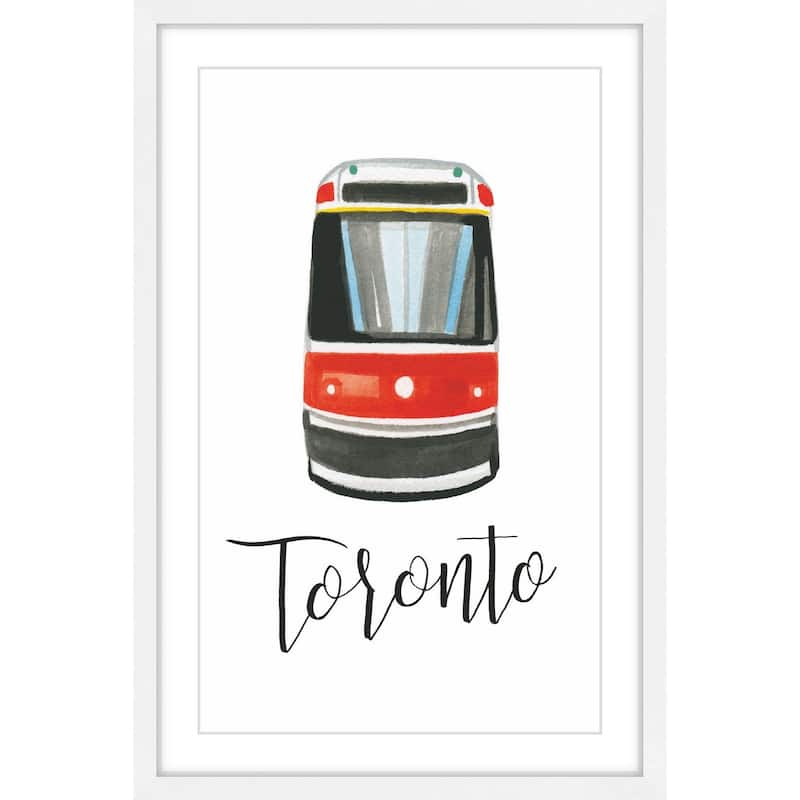 Marmont Hill - 'Autobus' by Molly Rosner Framed Painting Print - Multi-Color