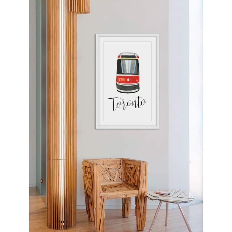 Marmont Hill - 'Autobus' by Molly Rosner Framed Painting Print - Multi-Color
