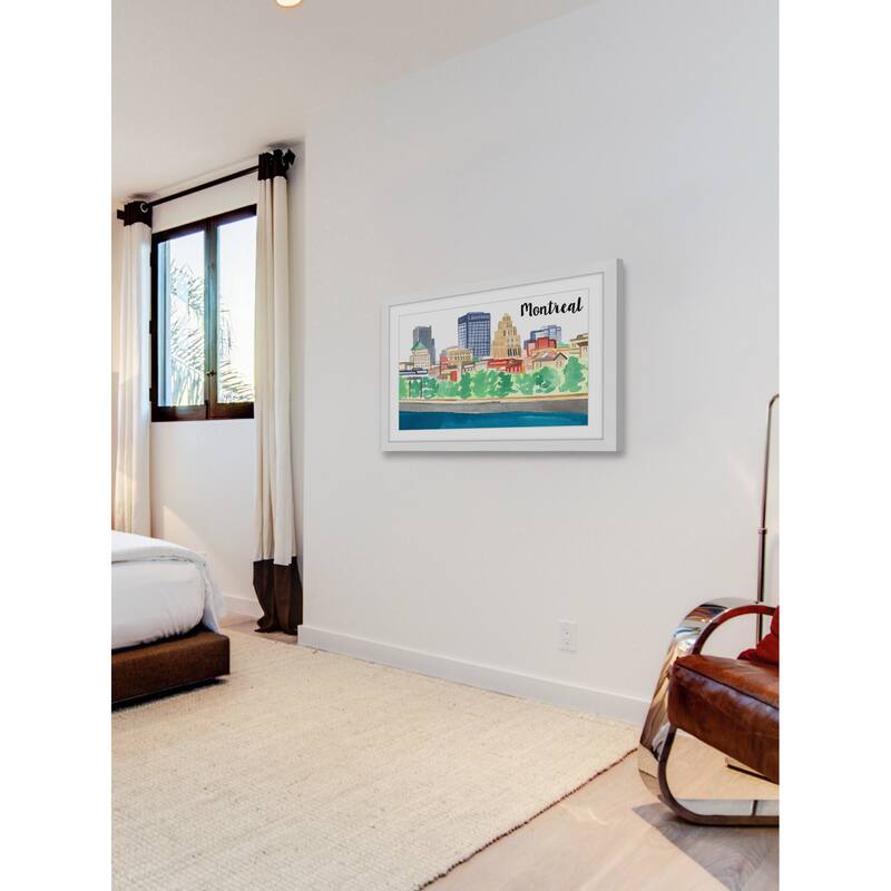 Marmont Hill - 'Old Montreal' by Molly Rosner Framed Painting Print - Multi-Color