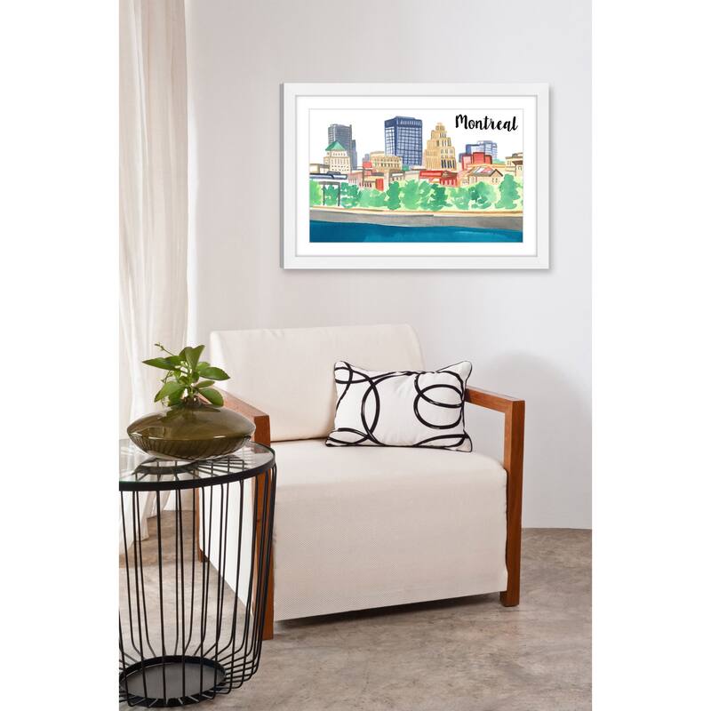 Marmont Hill - 'Old Montreal' by Molly Rosner Framed Painting Print - Multi-Color