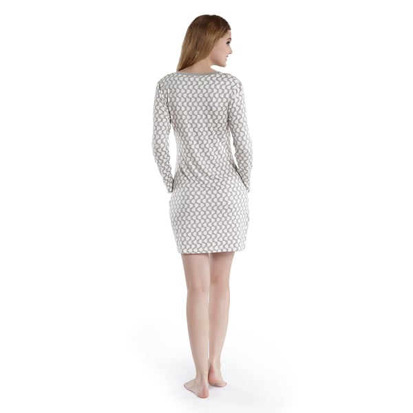 long sleeve henley nightgown