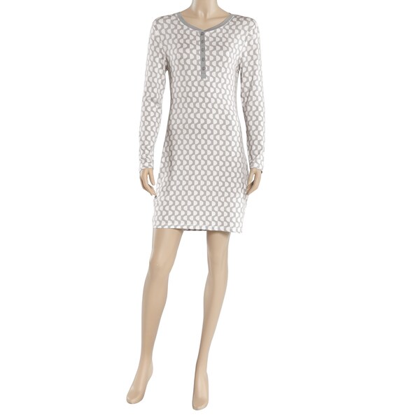 long sleeve henley nightgown