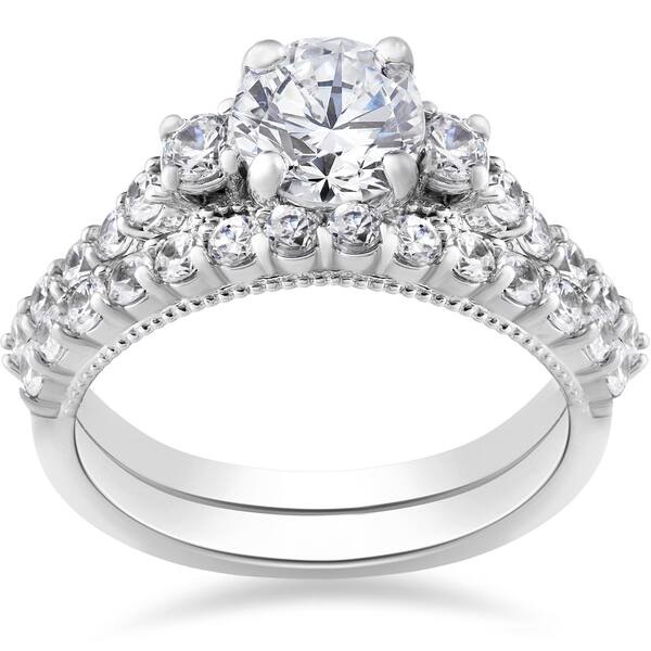Shop 14k White Gold 2 Ct Tdw Diamond Clarity Enhanced Vintage