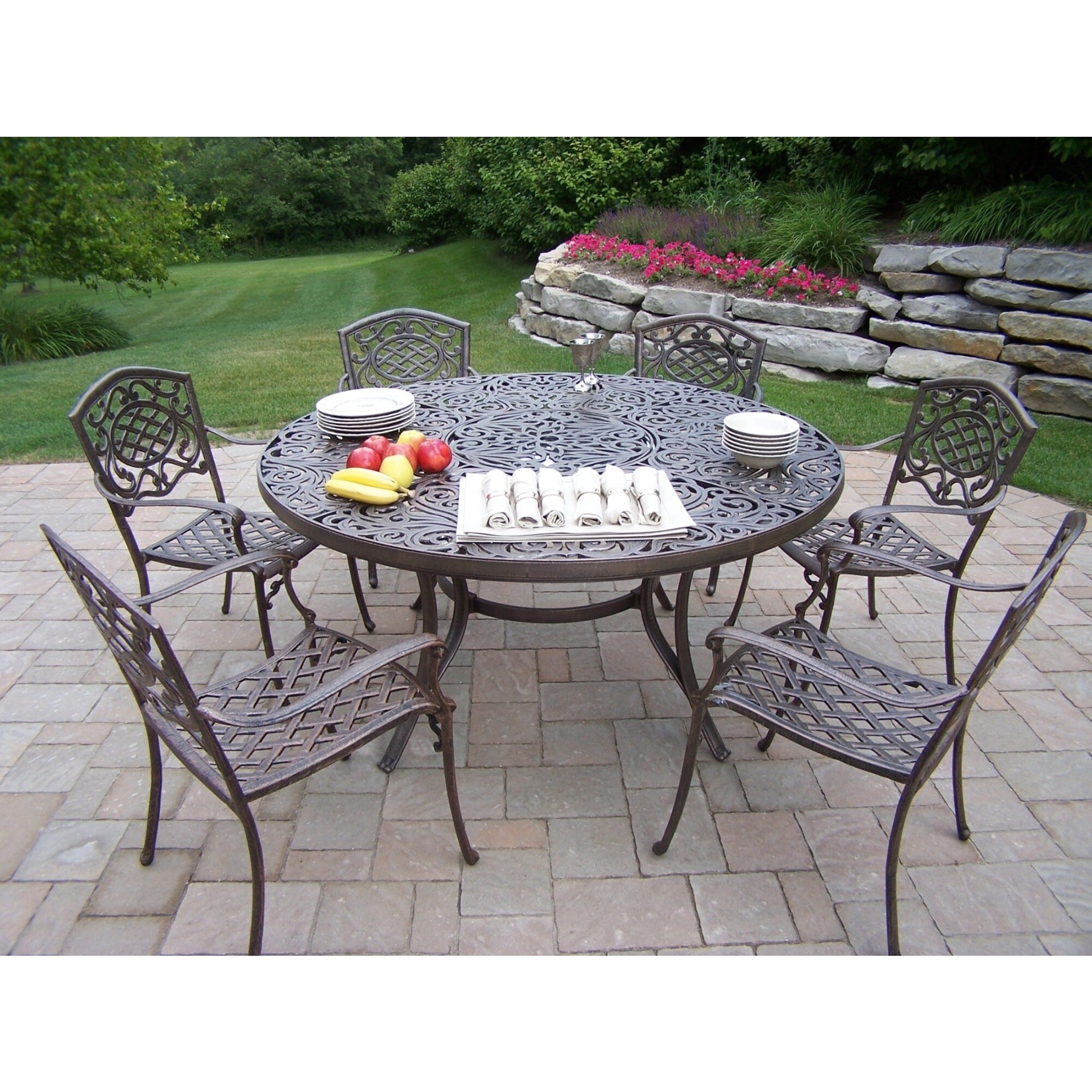 Shop 8 Piece Outdoor Patio Dining Set With Stainless Steel Ice