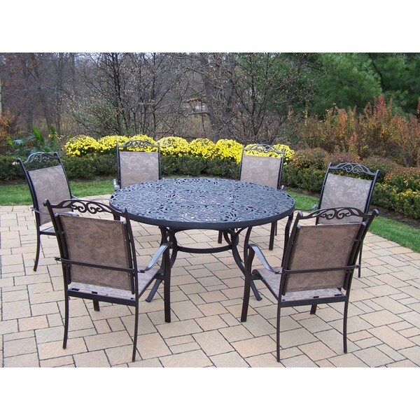 Shop Oakland Living Aluminum Coffee Finish 7 Piece Dining