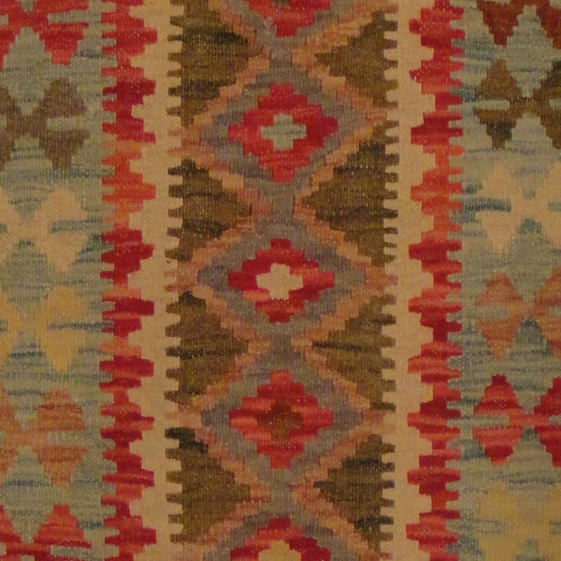 Handmade One-of-a-Kind Wool Kilim (Afghanistan) - 1'11 x 2'11
