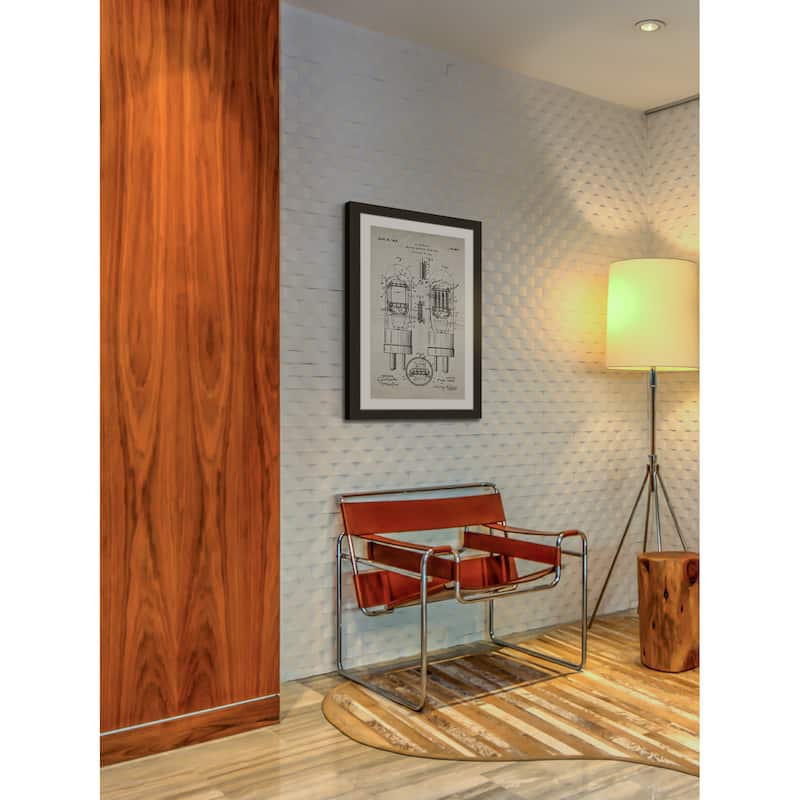 Marmont Hill - 'Vacuum Tube 1924 Old Paper' by Steve King Framed Painting Print - Multi-Color