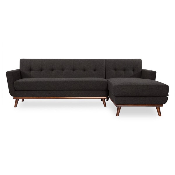 Karl Jackie Wool Hardwood Mid Century Modern Right Sectional Karl Jackie Wool Hardwood Mid Century Modern Right Sectional Sofa